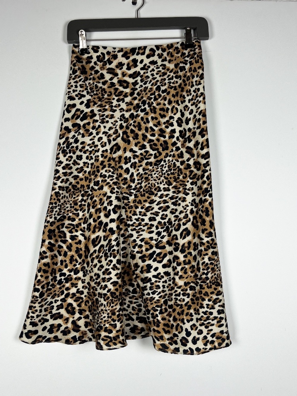 MAJORELLE Leopard Print Midi Skirt in Tan, Black, Cream